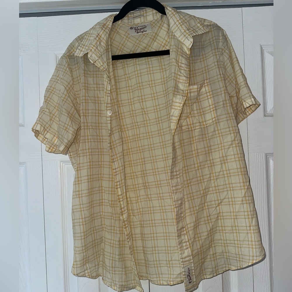 Penguin Yellow Button up.